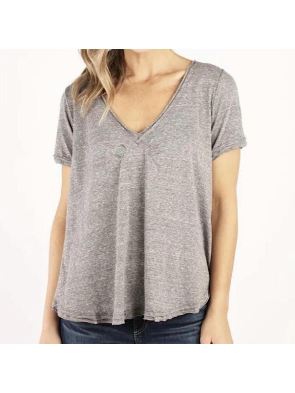 We The Free People Top Pullover All You Need Tee Shirt Gray Size XS T-Shirt